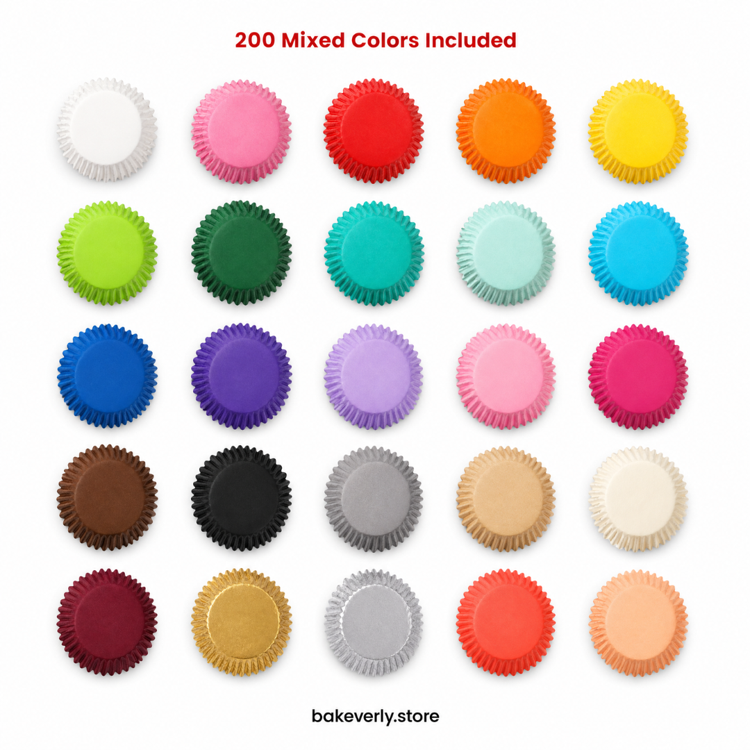 Professional Cupcake Liners — 200 Pack