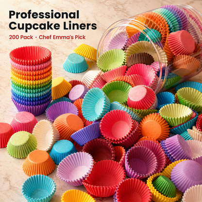 Professional Cupcake Liners — 200 Pack