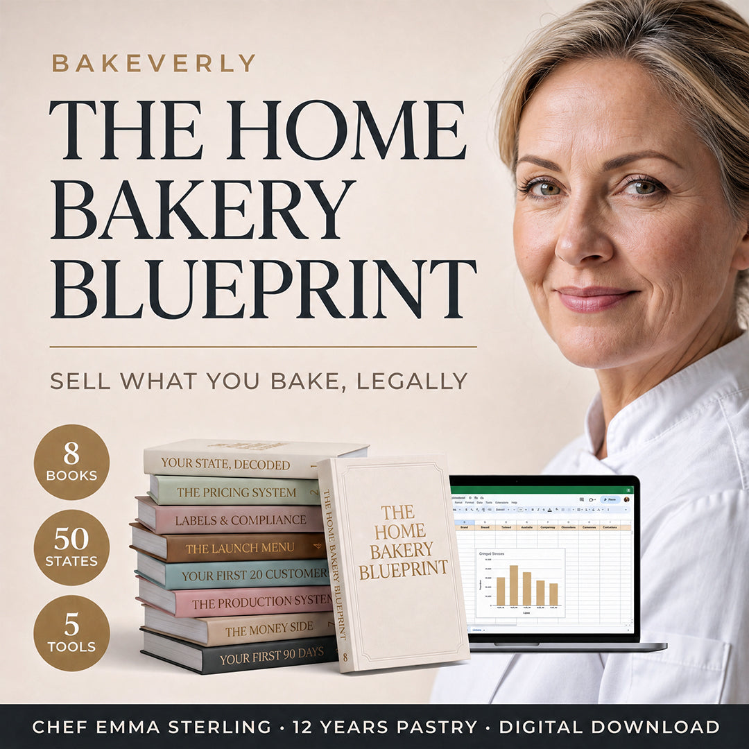 The Home Bakery Blueprint — Sell What You Bake, Legally | All 50 States | 146 Pages + 5 Tools